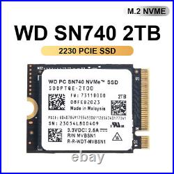 WD PC SN740 2TB/1TB M. 2 2230 SSD NVMe PCIe 4x4 SSD For Microsoft Surface Steam