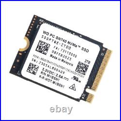 WD PC SN740 2TB/1TB M. 2 2230 SSD NVMe PCIe 4x4 SSD For Microsoft Surface Steam