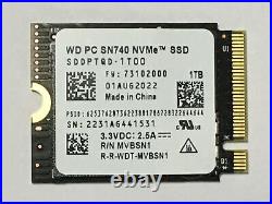 WD PC SN740 2TB M. 2 2230 SSD NVMe PCIe4x4 for Steam Deck ASUS ROG Flow X Laptop