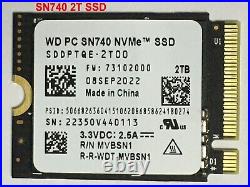 WD PC SN740 2TB SSD M. 2 2230 NVMe PCIe4x4 For Steam Deck ASUS ROG Flow X Laptop