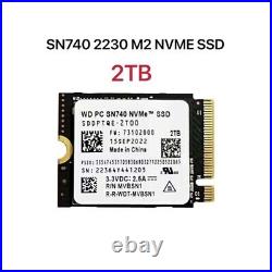 WD PC SN740 M. 2 2230 2TB NVME PCIE 4.0X4 SSD For Steam Deck ASUS ROG Dell Laptop