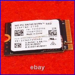 WD SN740 M. 2 2TB SSD 2230 NVMe PCIe4x4 PC For Steam Deck ASUS ROG Flow X Laptop