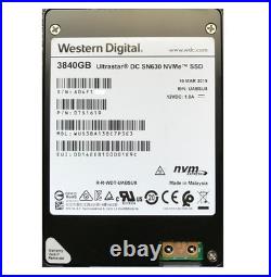 WD UltraStar DC SN630 3.84TB SSD 2.5 NVMe Solid State Drive WUS3BA138C7P3E3 WD UltraStar DC SN630 3.84TB SSD 2.5 NVMe Solid State Drive WUS3BA138C7P3E3