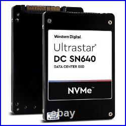 WD Ultrastar DC SN640 7.68TB PCIe Gen3.1 x4 U. 2 NVMe 2.5 SSD (WUS4BB076D7P3E3)
