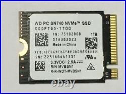 WD pc SN740 1TB M. 2 2230 SSD NVMe PCIe4x4 For Steam Deck ASUS ROG Flow X Laptop
