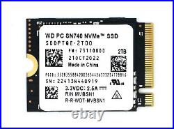 Western Digital WD PC SN740 2TB M. 2 2230 NVMe PCIe Gen 4x4 SSD Steam Deck