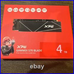 XPG GAMMIX S70 BLADE 4TB M. 2 2280 PCIe NVMe SSD BRAND NEW FACTORY SEALED XPG GAMMIX S70 BLADE 4TB M. 2 2280 PCIe NVMe SSD BRAND NEW FACTORY SEALED