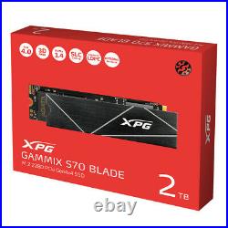 XPG GAMMIX S70 Blade 2TB M. 2 2280 NVMe 3D NAND PCIe Gen4 Gaming Internal Solid