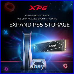 XPG GAMMIX S70 Blade 2TB M. 2 2280 NVMe 3D NAND PCIe Gen4 Gaming Internal Solid