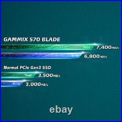 XPG GAMMIX S70 Blade Internal SSD 4TB M. 2 2280 NVMe PCIe Gen4x4 PS5 Comp Black
