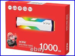 XPG SPECTRIX S65G 1TB Gen4 NVMe SSD with RGB Heatsink Up to 6,000 MB/s, PCIe 4